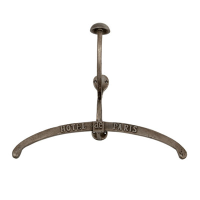  - Antiqued Silver Coat Hanger With HookElegant & Functional Decor