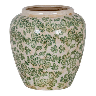 Large Green Clover Olpe VaseElegant Floral Display Centerpiece from B&Q