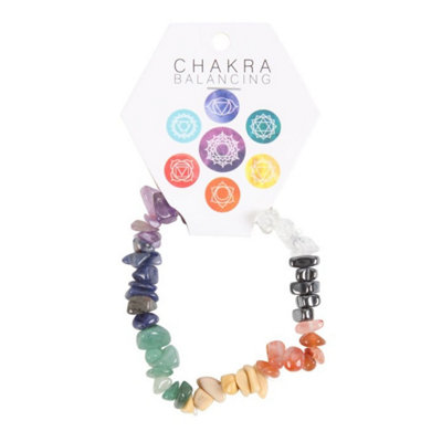 Colorful Chakra Bracelet With Semi-Precious Stones For Healing from B&Q