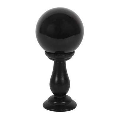 Small Black Crystal Ball On Stand For Divination & Decor19Cm Scrying Sphere from B&Q