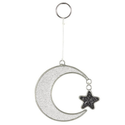 Mystical Crescent Moon & Star SuncatcherSparkling Sun Decor from B&Q