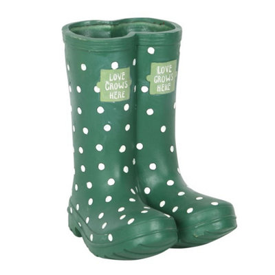 Dark Green Welly Boot PlanterUnique Gift For Garden Lovers from B&Q