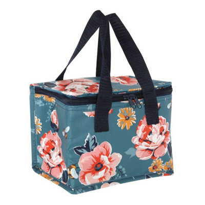 Bee-Utiful Floral Insulated Lunch Bag With Recycled Material & Navy Handles from B&Q