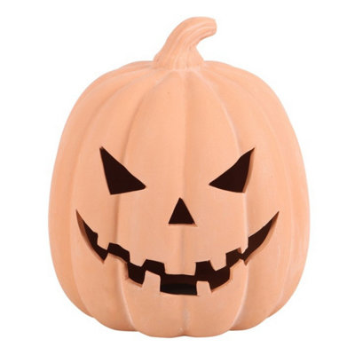  - 22Cm Terracotta Pumpkin Ornament For Halloween & Fall Decor