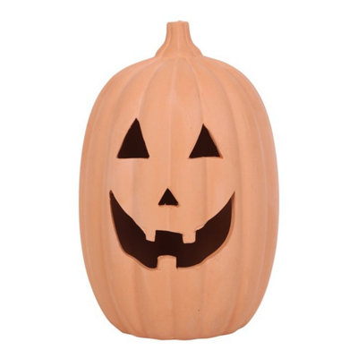 23Cm Terracotta Jack-O-Lantern Pumpkin Ornament For Halloween Decor from B&Q