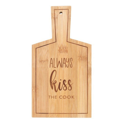 Kiss The Cook Bamboo Serving BoardEco-FriendlyFood Safe26.5Cm from B&Q