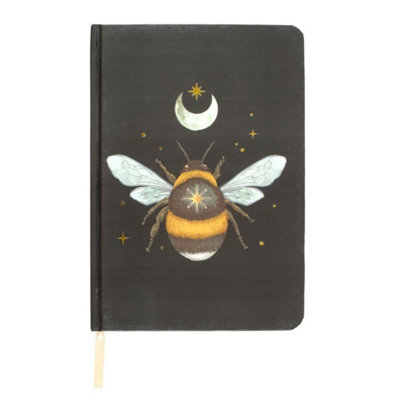 Forest Bee A5 Notebook With Gold Foil Edges & Ribbon Marker