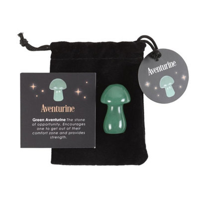 Magical Aventurine Crystal Mushroom For Healing & Courage from B&Q