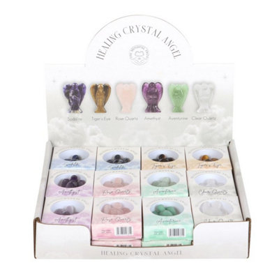 Healing Crystal Angel Set24 Handcrafted Gemstone Angels Gift from B&Q