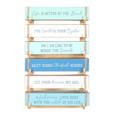 Set Of 36 Nautical Block SignsBeachSea & Ocean Decor