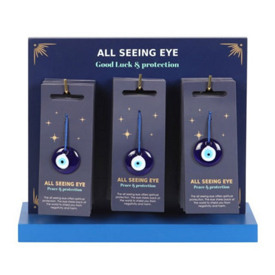 Set Of 24 Evil Eye Glass Charms For Protection & Good Luck from B&Q