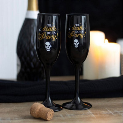 Til Death Do Us Party Champagne Flute SetLove & Celebration from B&Q