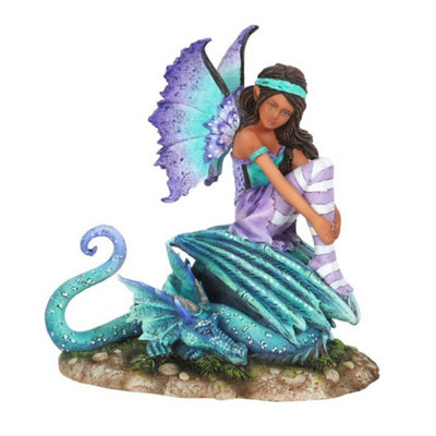 Amy Brown Dragon Perch Fairy FigurineFantasy Collectible Artwork from B&Q