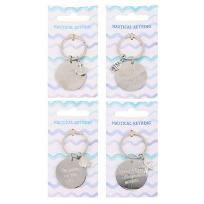 Nautical Metal Keyrings Pack Of 12Beach & Sea Inspired Gifts from B&Q