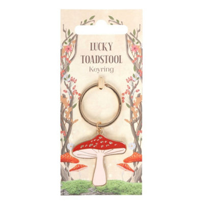 Lucky Toadstool KeyringMagical Forest Mushroom Gift from B&Q