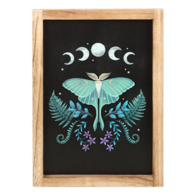 Luna Moth Wooden Wall ArtEnchanting Moon & Star Decor