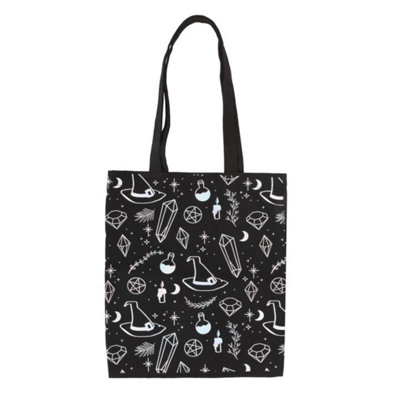 Crystal Witch Print Tote BagStylish Eco-Friendly Canvas Bag from B&Q