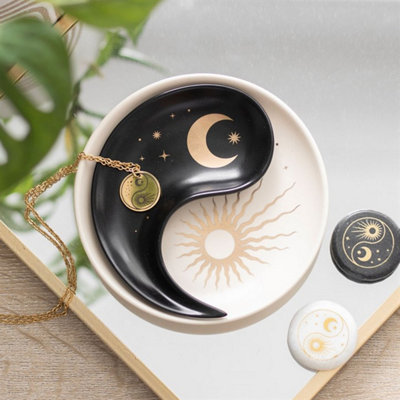 Yin Yang Stacking Trinket DishSun & Moon Balance Organizer from B&Q
