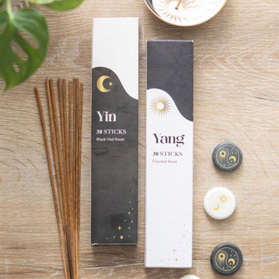 Set Of 2 Yin Yang Incense SticksBlack Oud & Coconut For Home & Mood from B&Q