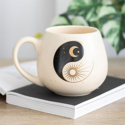 Yin Yang Rounded Mug500Ml Sun & Moon DesignZen Coffee Cup from B&Q
