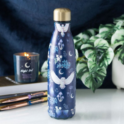 Night Flight Owl Metal Water Bottle500MlSpill-ProofCool Drinks from B&Q