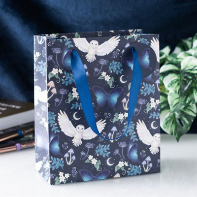 Midnight Forest Owl Gift BagMystical Night Owl & Moon Design23Cm