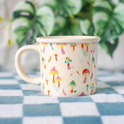Funky Fungi Mushroom MugVibrant Ceramic Coffee Cup350Ml from B&Q
