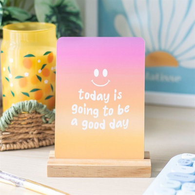  - Mindful Moments Affirmation Cards With Wooden Stand10 Positivity Cards
