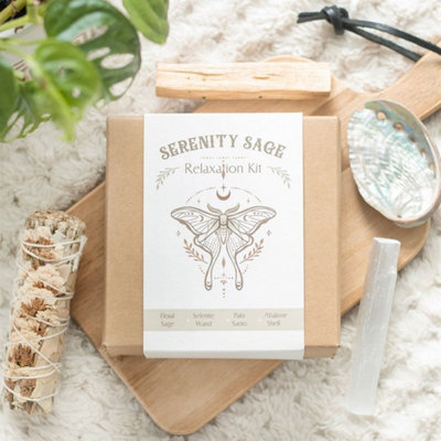  - Serenity Sage Relaxation Smudge Kit For Cleansing & Calm