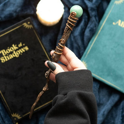 Abundance Green Aventurine Crystal Wand With PouchProsperity & Luck from B&Q