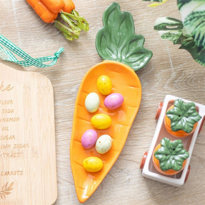 Carrot Shaped Serving DishQuirky Food Platter For Parties & Buffets from B&Q
