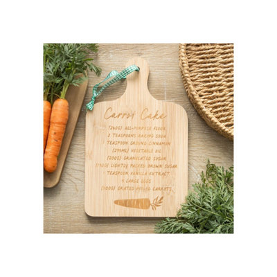 Carrot Cake Recipe & Bamboo Serving BoardPerfect Gift For Bakers from B&Q