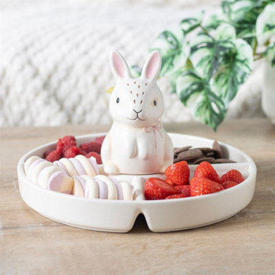 Spring Bunny Chip & Dip Snack Plate For Easter & Parties from B&Q