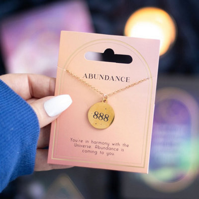 888 Angel Number Abundance NecklaceConnect With Universe & Attract Wealth from B&Q