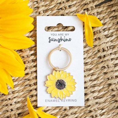  - You Are My Sunshine Sunflower KeyringCheerful Gift For Loved Ones