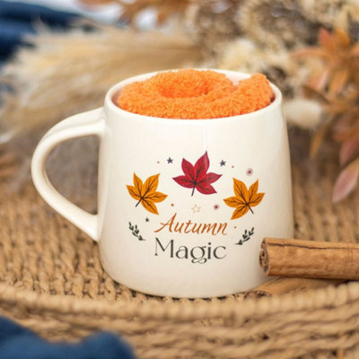  - Autumn Magic Mug & Socks Gift SetCozy Harvest Moon & Celestial Comfort