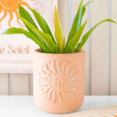 Bohemian Terracotta Sun Plant Pot For Indoor & Outdoor Decor from B&Q
