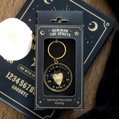 Spinning Talking Board Planchette KeyringMystical Gold Charm from B&Q