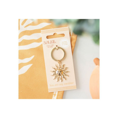 Gold Sun Keyring With Sun Rays & "you Are My Sunshine" Engraving from B&Q