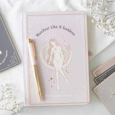 Goddess Energy A5 Manifestation Journal With Rose Quartz Pen from B&Q