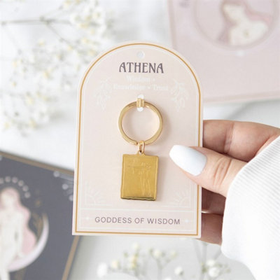 Athena Goddess Talisman KeyringElegant Wisdom & Strength
