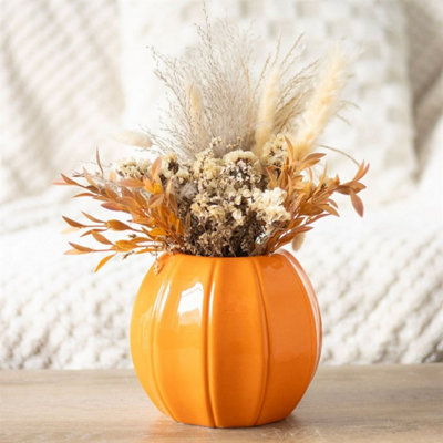  - Orange Pumpkin Ceramic VaseAutumn & Halloween Decor