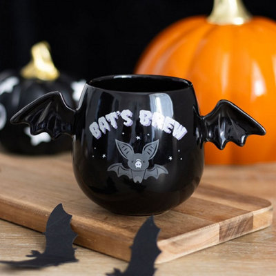 Spooky Bat Wing Mug450Ml Ceramic Coffee Cup For Goth & Halloween Fans from B&Q