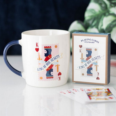 King Of Our Hearts Mug & Playing Cards Set from B&Q