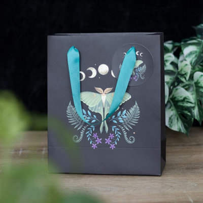 Mystical Luna Moth & Moon Phase Gift Bag23Cm Medium Decorative Wrap from B&Q