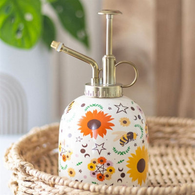 Bee Radiant Ceramic Plant Mister With Sunflower & Moon Design from B&Q