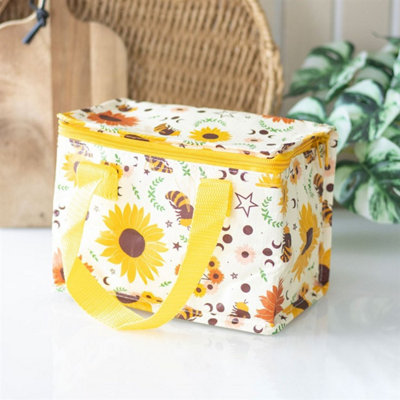 Bee Radiant Print Lunch BagSunflower & Moon PhasesRecycled Plastic from B&Q