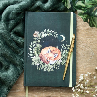 Green Sleeping Fox A5 NotebookPerfect For Notes & Sketches from B&Q