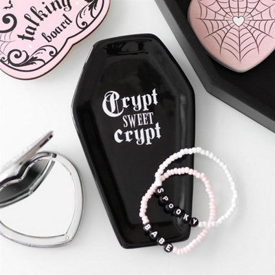 Crypt Sweet Crypt Gothic Coffin Trinket Tray For Jewelry & Coins from B&Q