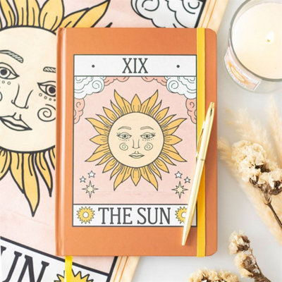 Vintage The Sun Tarot A5 Notebook For Journaling & Notes from B&Q